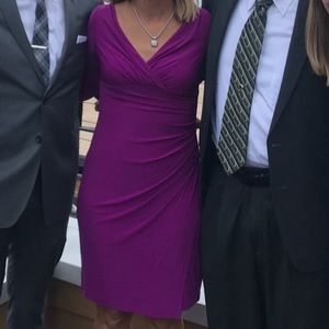 Ralph Lauren Body Hugging Fuchsia Dress